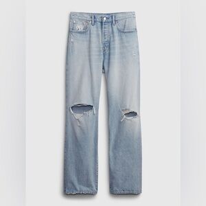 GAP women’s light wash 90’s loose straight leg denim jeans in us 6